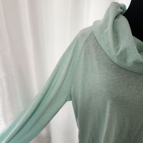 NEW COLUMBIA Womens Knick Beach Pullover Cowl Neck Sweater Mint Green Size XL - Picture 3 of 10